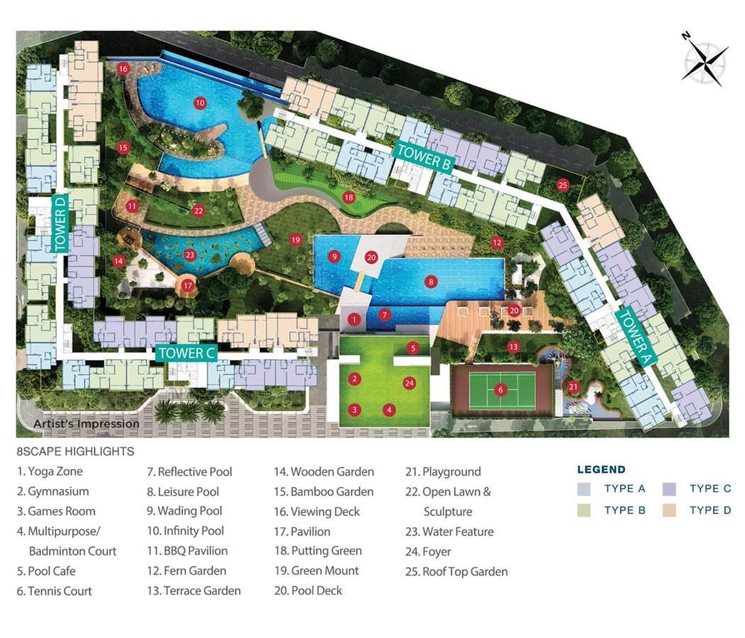 Homenest Jb City Poolview Suite By Cozy Home Johor Bahru Exterior foto